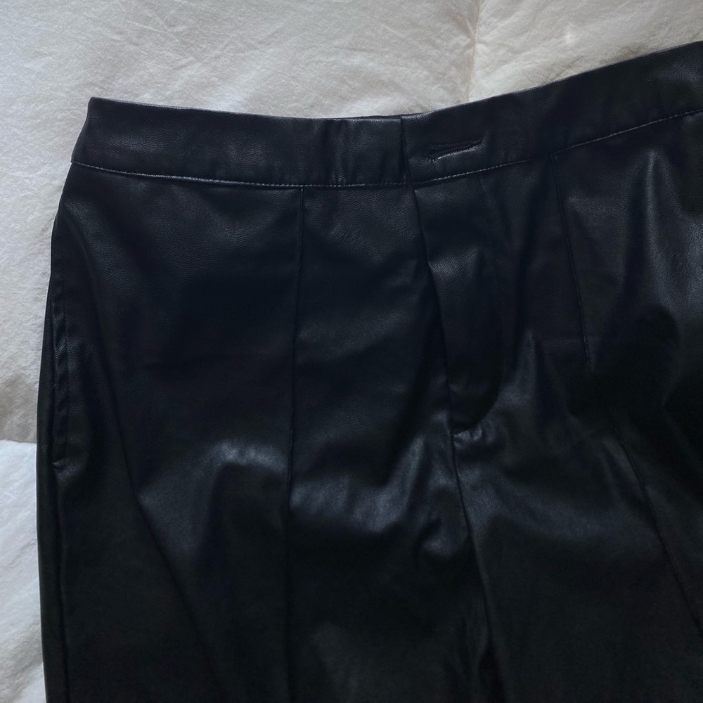 Black paper bag pants